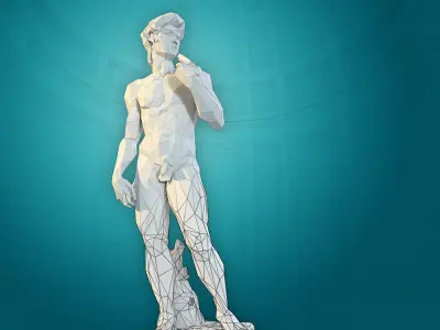Low Poly Statue of David Low-poly 3D model