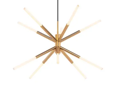 Wanda modern brass pendant light 3D model