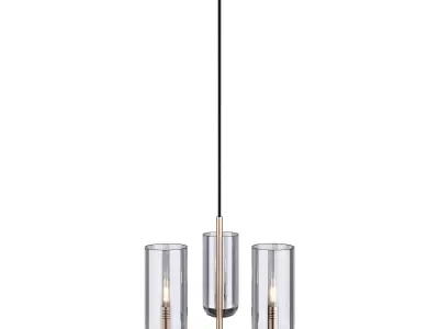 Pallazzo 3 Light Smoked Glass Chandelier 3D model