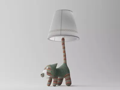 Childroom fox desk lamp 3D model