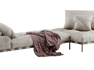 Saba Italia Pixel Light sofa set 4 3D model