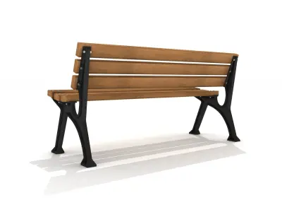 3D Wood Casting Bench 14 3D model