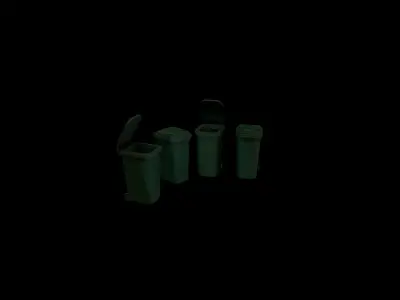 Trash Bin - Gest Low-poly 3D model