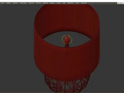 Modern Gold Lattice Table Lamp Low-poly 3D model