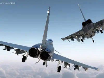  Eurofighter Typhoon Jet with Weaponry 