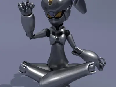 Rigged Robot Alexa 3D model