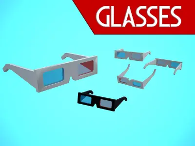 GLASSES 05 - CARTOON STYLIZED Low-poly 3D model