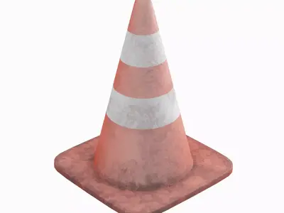 Traffic Cone 01 Low-poly 3D model