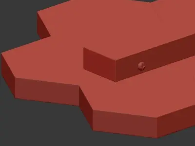CALLS gold and hexagonal ceiling light 3D model