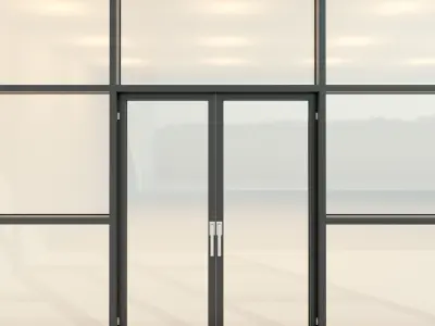 Panoramic glazing Stained glass 25 Low-poly 3D model