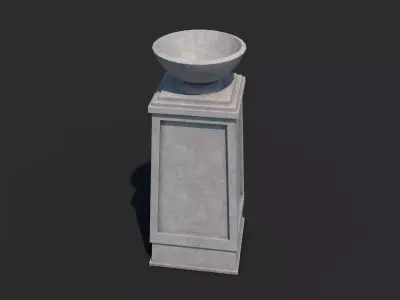 Fire Urn Bowl Fire 3D model
