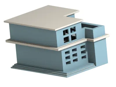 Exquisite Cartoon Villa 3D print model
