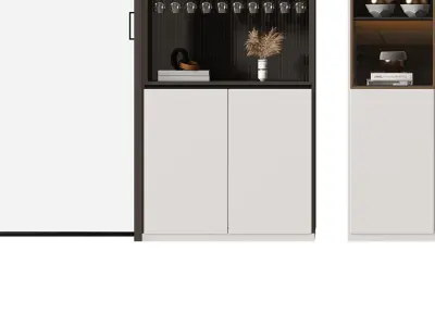 Modern cabinet door wine Sliding 3D model