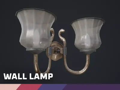 Wall Lamp Low-poly 3D model