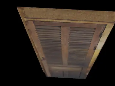 Antique Wooden Door 3D model