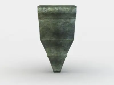 Fitting stone column Low-poly 3D model