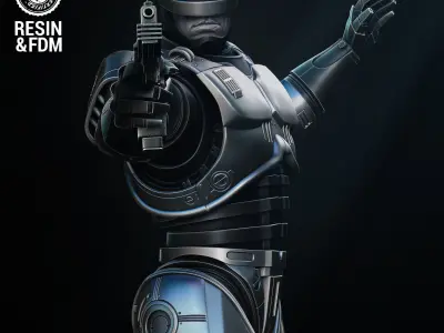 Wicked Movies Robocop Sculpture Tested for 3D printing  3D print model