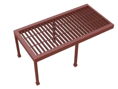 Modular Architectural Pergola with Grid Framework 3D model