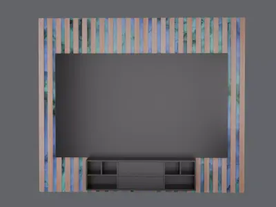 Furniture TV Wall01 3D model