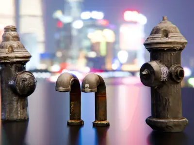 New York Street Props Low-poly 3D model