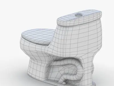 1537 - Toilet Low-poly 3D model