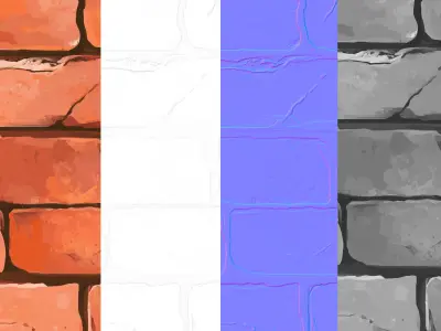 Hand Painted Brick Wall Textures Texture