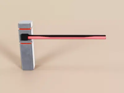 Street Bollard Type E Low-poly 3D model