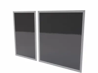 Big window lowpoly 3d model Free low-poly 3D model