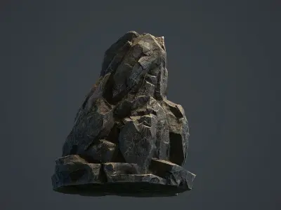 Rock Boulder 5 Low-poly 3D model