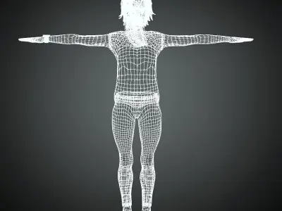 Asian Girl Liya rigged 3D model 3D model