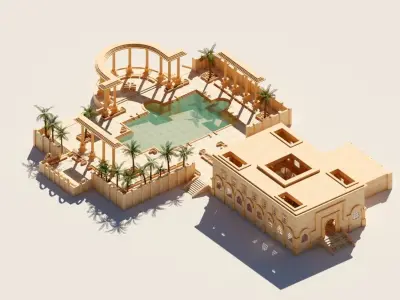 ancient bath 3D model