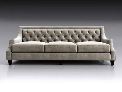 Cambridge sofa with tufted back and arms 3D model