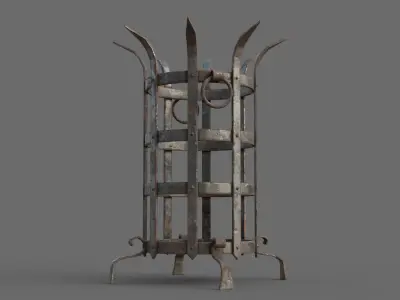 Dungeon Brazier Low-poly 3D model
