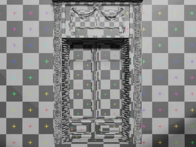 Paris Window Facade Design 3D model