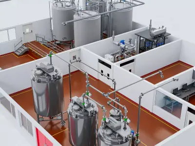 Industrial Layout 3D model