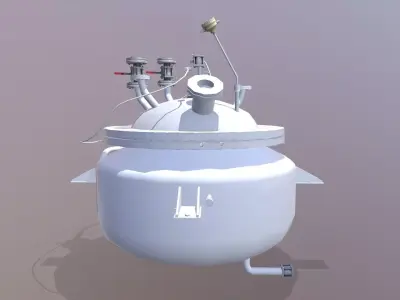 Stainless steel Vessel Low-poly 3D model