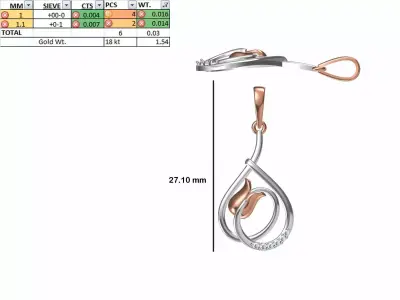 Light Weight Pendant STL OBJ FBX JCD Details 3D print model