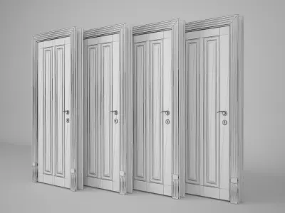 Classic Door 01 3D model