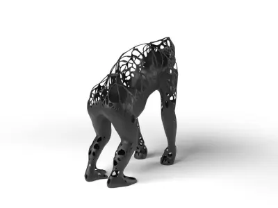 Orangutan Dust Voronoi Low-poly 3D model
