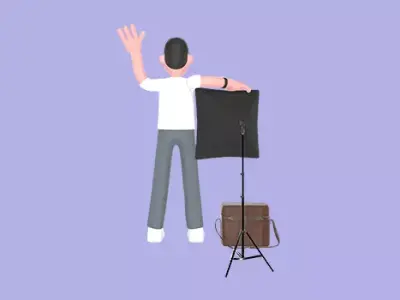 Stylized 3D Male Photographer Character - Friendly Studio Pose 3D model