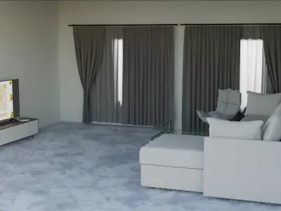 4k Living room - 3d model Free 3D model