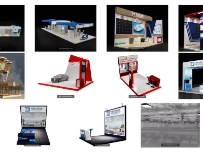Booth Exhibition Stand  G7 3D Model Pack