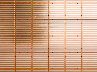 Orange Silver Sci-Fi Metal Panel PBR Seamless Texture