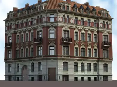 Apartment House 145 Low Poly Low-poly 3D model