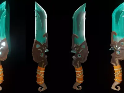 Stylish Dagger 3D Model 3D model