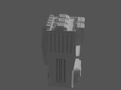 Skyscraper in Cyberpunk style 3D model