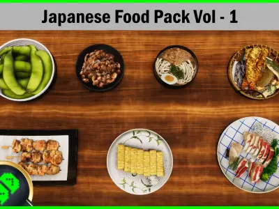 Japanese Food Vol - 1 Low-poly 3D model