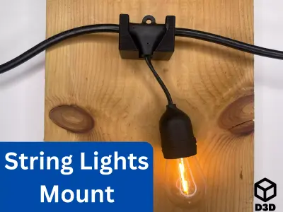 String Lights Mount Free 3D print model