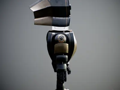 Robot Kid Low-poly 3D model