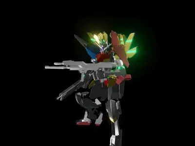 TheMechaNoid 9 gundam with lights 3D model